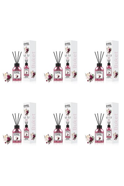 Eyfel Set 6x Odorizant de camera cu bete Eyfel, Bouquet, 120 ml