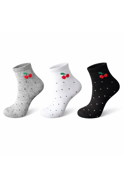 Barinoska 3-Piece Women's Ankle Socks 88% Cotton Seamless Non-Slip Sole Daily...