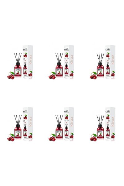 Eyfel Set 6x Odorizant de camera cu bete Eyfel, Cirese, 120 ml