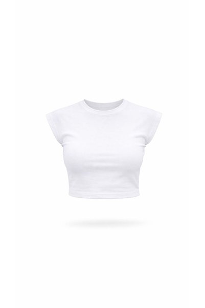 Up Trends Women's Short Sleeve Basic Crop Top