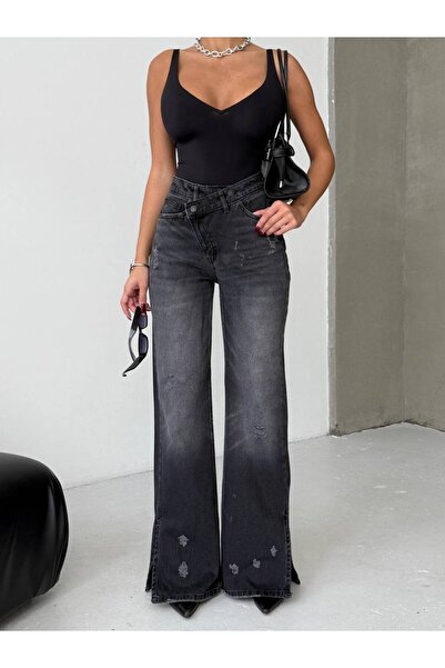 DENİKK Τζιν - Γκρι - Ευρύ πόδι