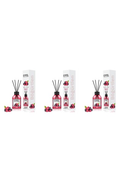 Eyfel Set 3x Odorizant de camera cu bete Eyfel, Fructe de padure, 120 ml