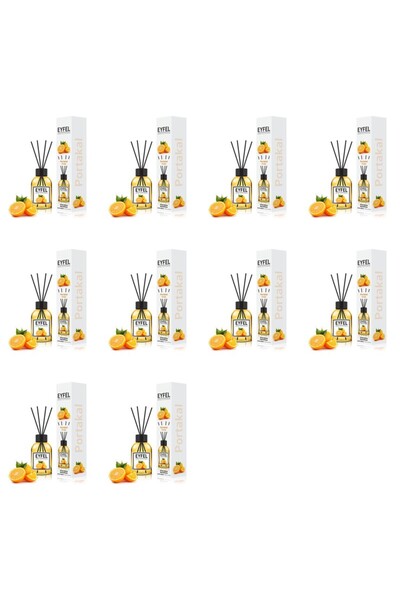 Eyfel Set 10x Odorizant de camera cu bete Eyfel, Portocala, 120 ml