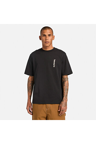 Timberland Short Sleeve ''Oval Logo'' Graphic Erkek Beyaz T-Shirt