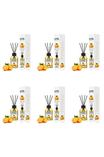 Eyfel Set 6x Odorizant de camera cu bete Eyfel, Portocala, 120 ml