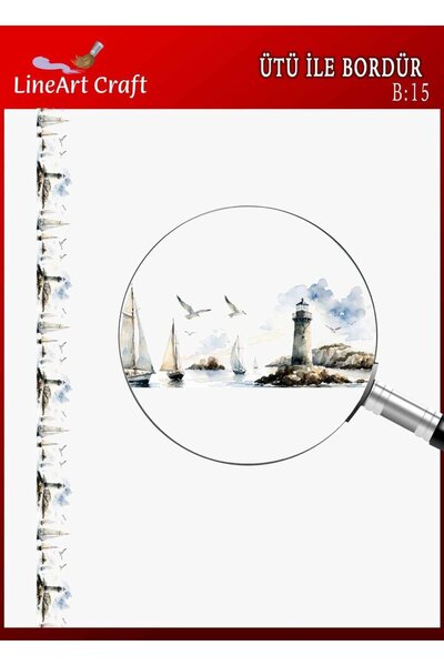 LİNEART B15 Bordür Rubon, Iron-On Transfer 5*150 cm