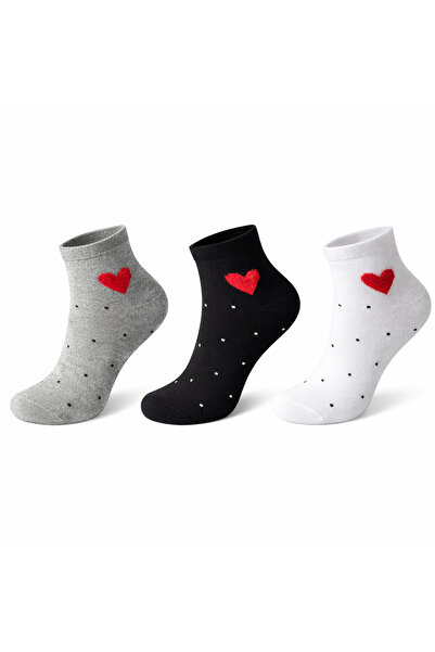Barinoska 3-Piece Women's Ankle Socks 88% Cotton Seamless Non-Slip Sole Daily...