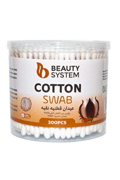 BEAUTY SYSTEM Beauty System Pure Cotton Wood Swabs 300Pcs