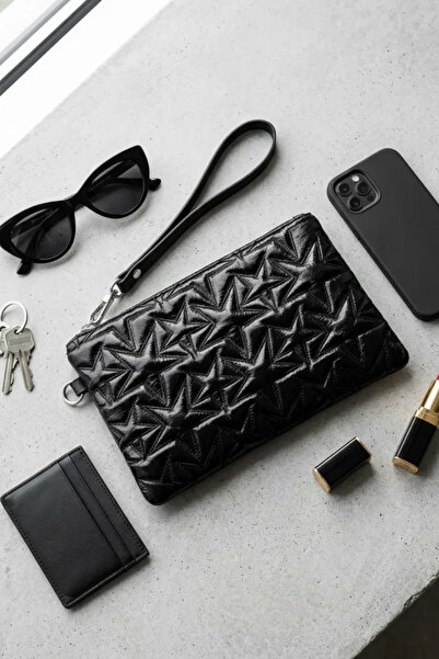 Linatigers Τσάντα Clutch με σχέδιο αστεριών και λουράκι καρπού