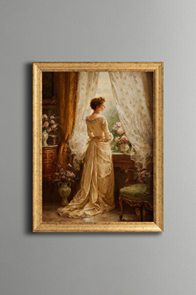 epiqart Elegant Wait – Vintage Patterned Frame – Slim Model
