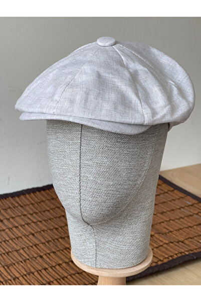 Rupen Kraft Καλοκαιρινό λινό καπέλο Peaky Blinders με επένδυση και ελαστικό σ...