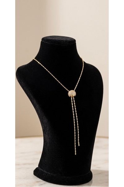 Butik EMMAR Gold Vip Y Kolye Zirkon Taşlı Özel Seri Şık Kadın Kolye