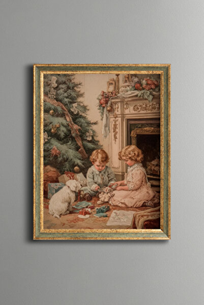 epiqart Christmas Joy – Vintage Patterned Frame – Slim Model