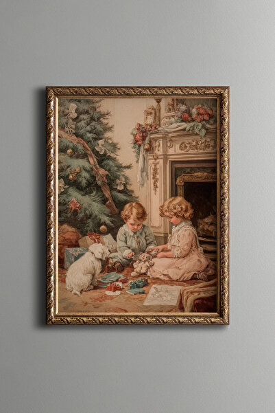 epiqart Christmas Joy – Vintage Patterned Frame – Slim Model