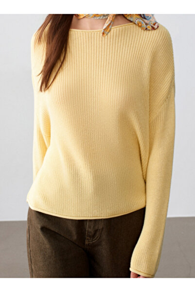 Dilvin Kadın Kayık Yaka Dökümlü Triko