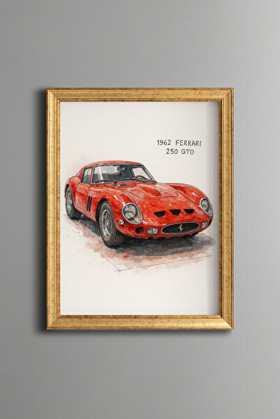epiqart Classic Sports Car – Vintage Patterned Frame – Slim Model