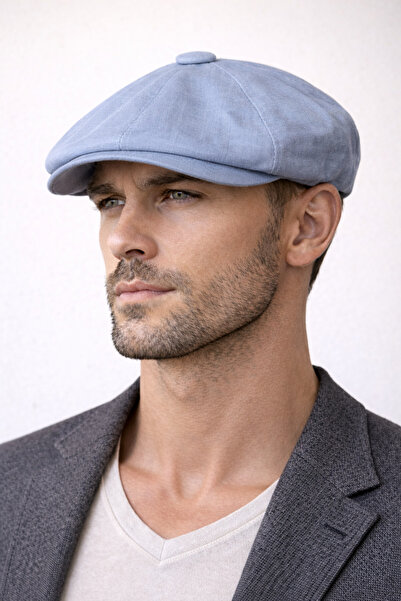 Rupen Kraft Καλοκαιρινό λινό καπέλο Peaky Blinders με επένδυση και ελαστικό σ...