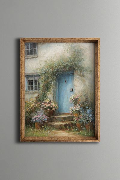epiqart Floral Garden Gate – Vintage Patterned Frame – Slim Model