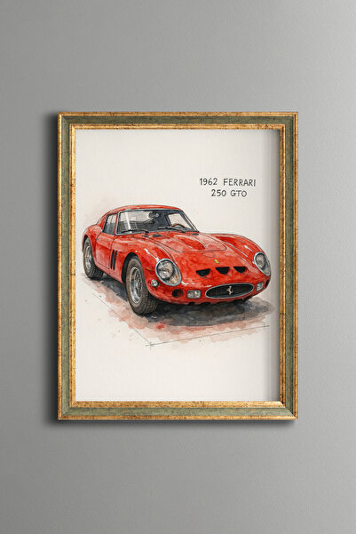 epiqart Classic Sports Car – Vintage Patterned Frame – Slim Model