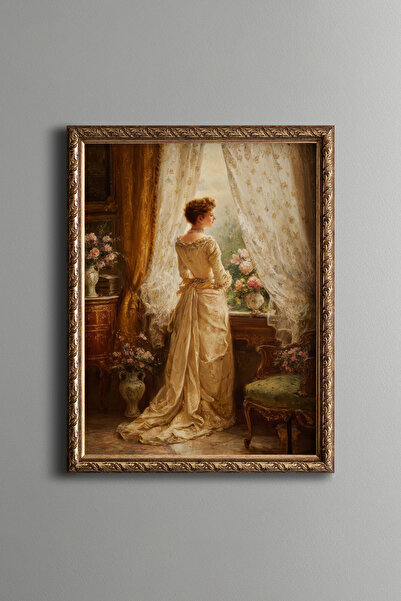 epiqart Elegant Wait – Vintage Patterned Frame – Slim Model