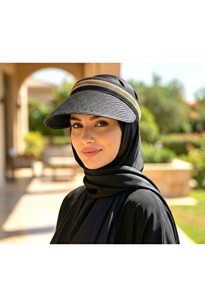 aseh shop Γυναικείο καπέλο με ψάθινο γείσο, καλοκαιρινό καπέλο με προστασία UV