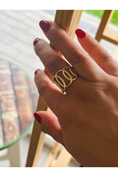 ACAR TAKI Steel Rings - Gold-colored - Zircon