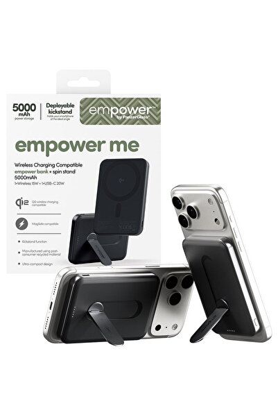 Panzer Glass Baterie externă empower by PanzerGlass, Suport rotativ, 5000mAh,...