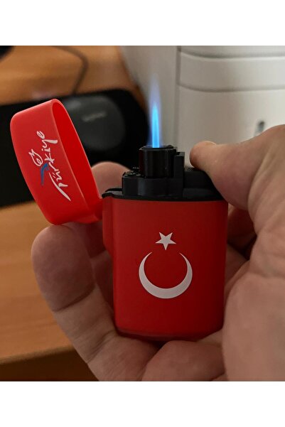 İNDİRİM CENTER Ay Yıldız Desenli Soft Kaplama Çakmak