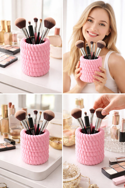Yapı3D Decorative Makeup Organizer | Desktop Organizer | Brush and Accessory ...