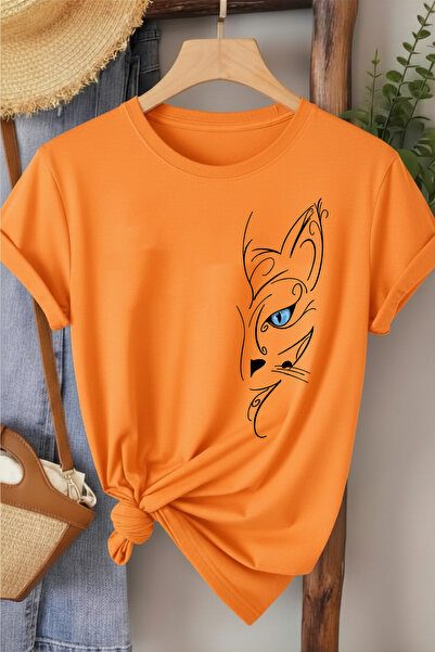 l'eivor T-Shirt - Πορτοκαλί - Κανονική εφαρμογή