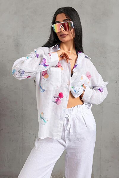 Fashion Friends Πουκάμισο με σχέδια από βαμβάκι με μακριά μανίκια 26Y0052K1