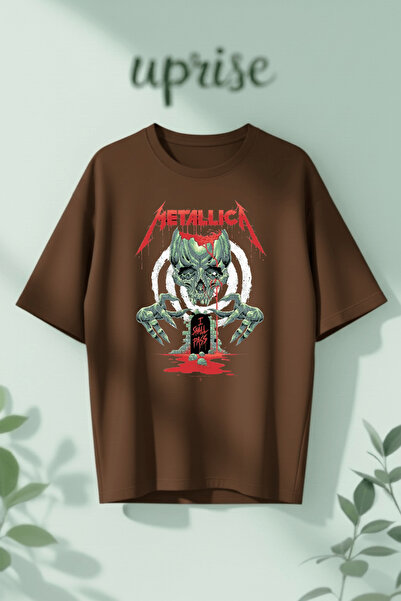 Vordevia Μπλουζάκι Oversize από βαμβάκι με στάμπα Metallica
