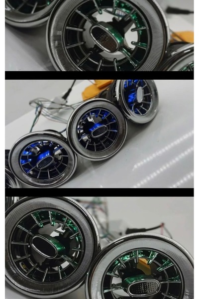 MS Garaj / MAYBACH IŞIKLI MENFEZ 2’Lİ + MODÜL 9-10 CM KALORİFER MENFEZ ÇAPI O...