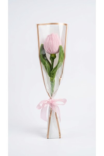Bee Flower Shop Şönil Pembe Lale Tekli Çiçek