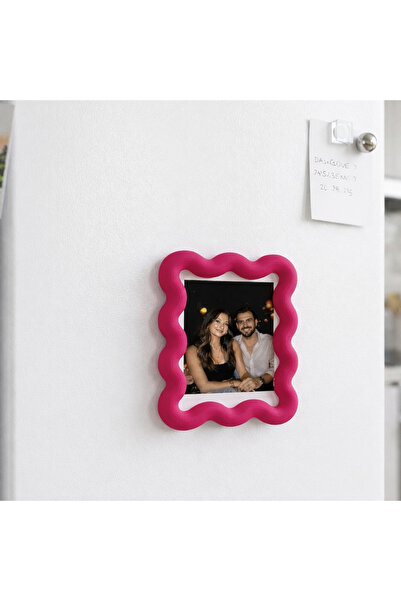 Dekor atolyem Instax & Polaroid Uyumlu Magnet Fotoğraf Çerçevesi – Dalgalı Ta...