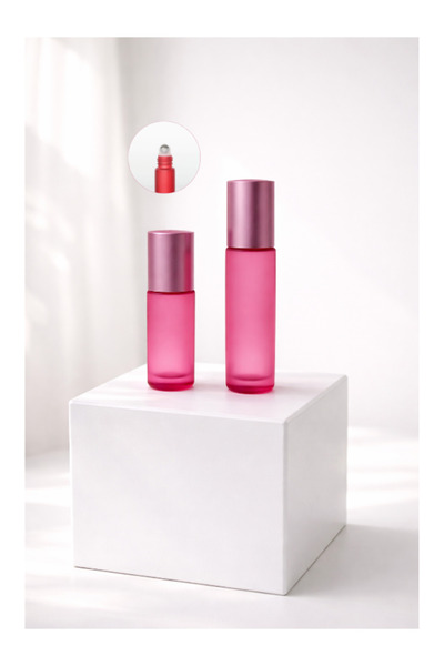 Cosy Club Shop 2li 5-10ml Yeniden Doldurulabilir Buzlu Pembe Boş Cam Roll On ...