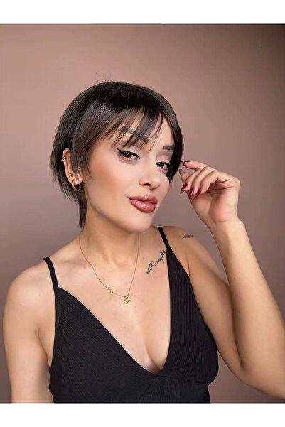 Suzan Peruk Medikal Gerçek Saç Dokusunda Fiber Peruk-Ense kısmı başa göre aya...