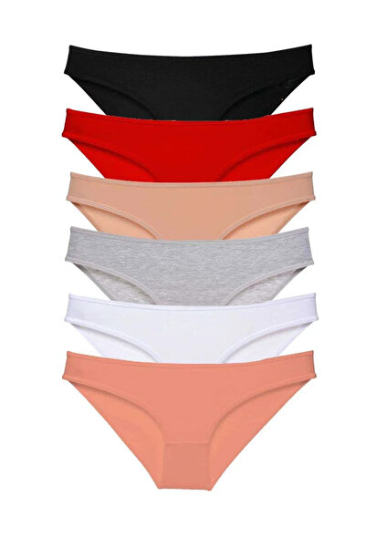 MODANI SEÇ 6 Pieces Super Eco Set Lycra Women's Slip Panties Color 1