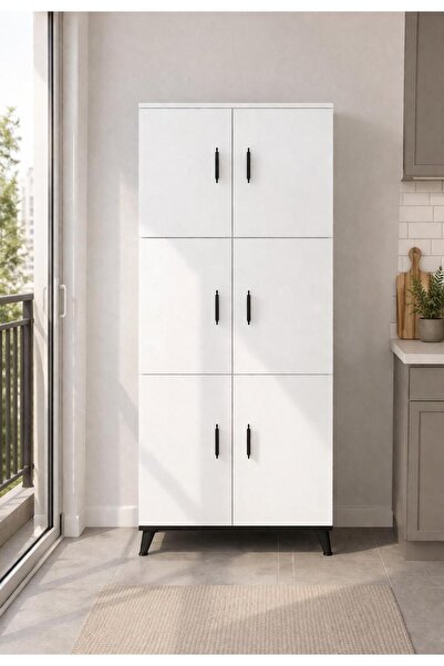 MODENZA Çok Amaçlı %100 MDF Balkon Dolabı-Kiler Dolabı-Erzak Dolabı-Banyo Dol...