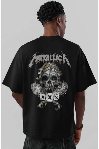 SEVBANO Μπλουζάκι Unisex Oversize με στάμπα στην πλάτη του συγκροτήματος Meta...