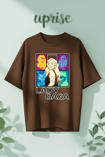 Vordevia Μπλουζάκι Lady Gaga με στάμπα από βαμβάκι σε μεγάλο μέγεθος