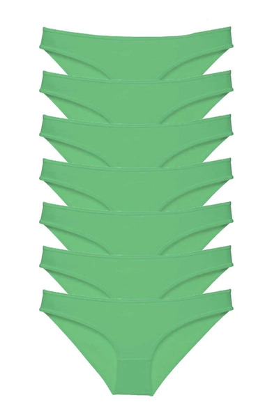 Royaleks 7 Pieces Super Eco Set Lycra Women's Slip Panties Green