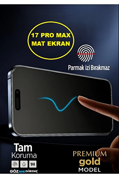 TEKNOPARKTA Iphone 17 Pro Max Uyumlu Mat Ekran Koruyucu Seramik Nano Tam Kaplar