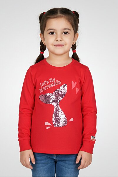 Hamleys Toddlers Girl Long Sleeve Graphic Print T-Shirt, Red