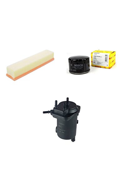 Bosch Filtre Bakım Seti Renault Symbol I 1.5 DCI Dizel 1998-2007 Hava + Yağ f...