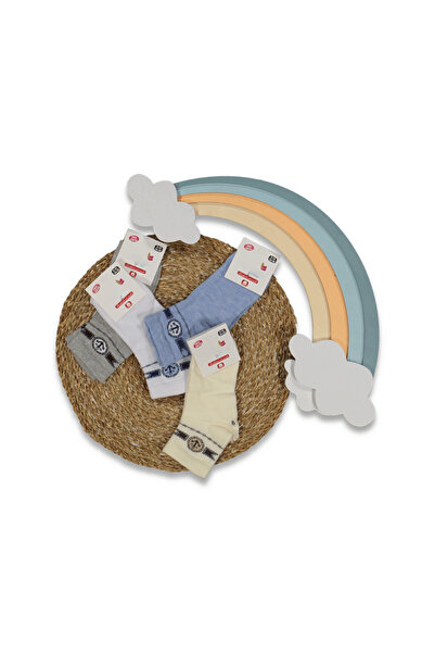 HEKİ Baby & Kid Çapa Desen Boy's Socks (4 Pieces)