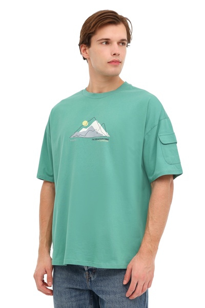 Kinetix ML DAY 11OTD213 5FX Yeşil Erkek Kısa Kol T-Shirt
