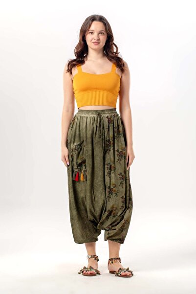 Eliş Şile Bezi Αυθεντικό καλοκαιρινό γυναικείο σάλι ποπλίνας με φούντες και ε...