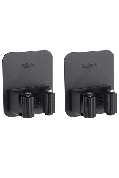 Arabest 2-Pack Broom Mop Wall Mount Holder,Stainless Steel,Self-Adhesive,Dril...