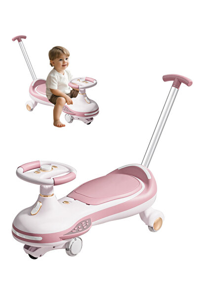Ma Baby سيارة دفع للأطفال، سيارة هزازة بعجلات مضيئة للاستخدام الداخلي والخارج...